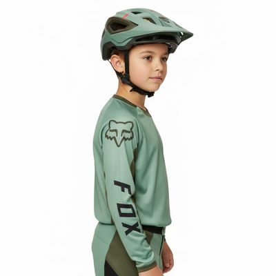 CAPACETE INFANTIL FOX SPEEDFRAME PRO BLOCKED VERDE EUC